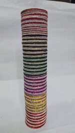 brass stone metal bangle