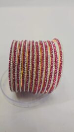 brass stone metal bangle - Image 2