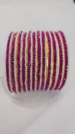 brass stone metal bangle - Image 5