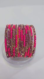 brass stone metal bangle - Image 5