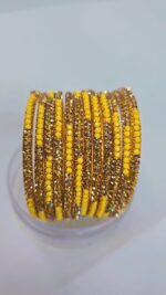 brass stone metal bangle - Image 4