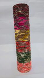 brass stone metal bangle