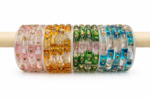crystal glass bangle (set of 16, col. -4)