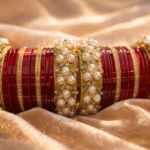 Shahi Pearl Bridal Bangles Set