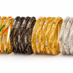 𝐂𝐥𝐚𝐬𝐬𝐢𝐜 𝐂𝐫𝐲𝐬𝐭𝐚𝐥 & 𝐁𝐞𝐚𝐝𝐞𝐝 𝐌𝐞𝐭𝐚𝐥 𝐁𝐚𝐧𝐠𝐥𝐞𝐬 𝐒𝐞𝐭 (𝟒 𝐏𝐜𝐬)