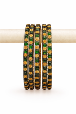 SHAKSHI JEELY DROP DESIGN GLASS BANGLES – 1 DOZEN - Image 8