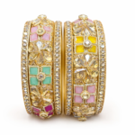 BRASS BANGLE SET MULTY COL.